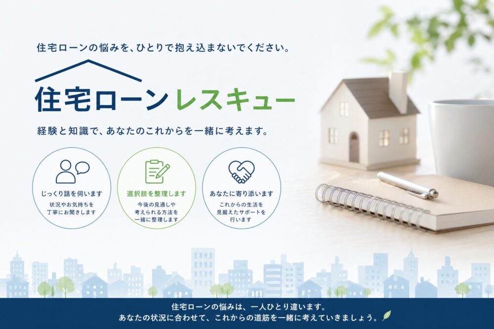 住宅ローンレスキュー｜住宅ローンの悩みをひとりで抱え込まないでください