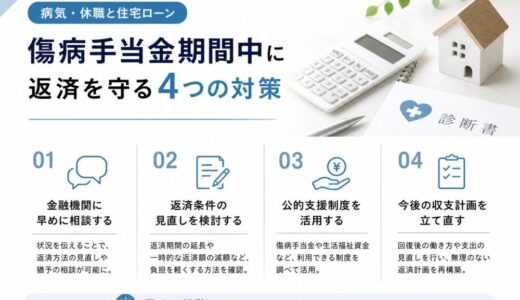 病気・休職と住宅ローン｜傷病手当金期間中に返済を守る4つの対策【2026年版】