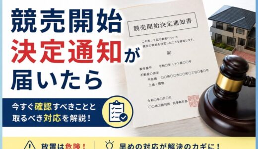 競売開始決定通知が届いたら｜期間入札までが勝負。元・住宅ローン回収の責任者が教える逆転の手順