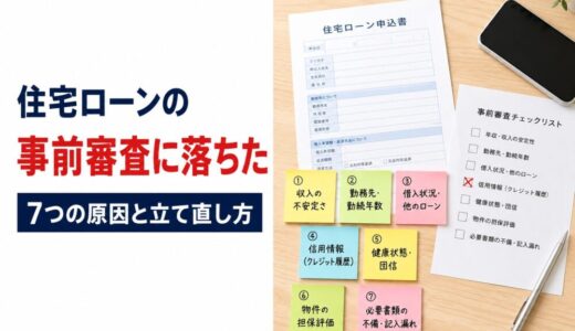 住宅ローンの事前審査に落ちた｜7つの原因と「次で通す」立て直し方【元・住宅ローン回収の責任者が解説】