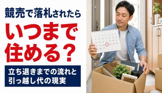 競売で落札されたらいつまで住める？立ち退きまでの流れ・引渡命令・引っ越し代の現実【元・住宅ローン回収の責任者が解説】